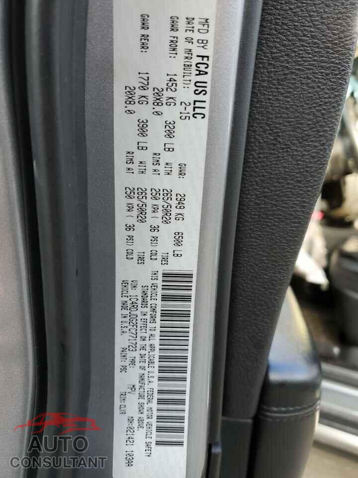 DODGE DURANGO 2015 - 1C4RDJDG2FC771723