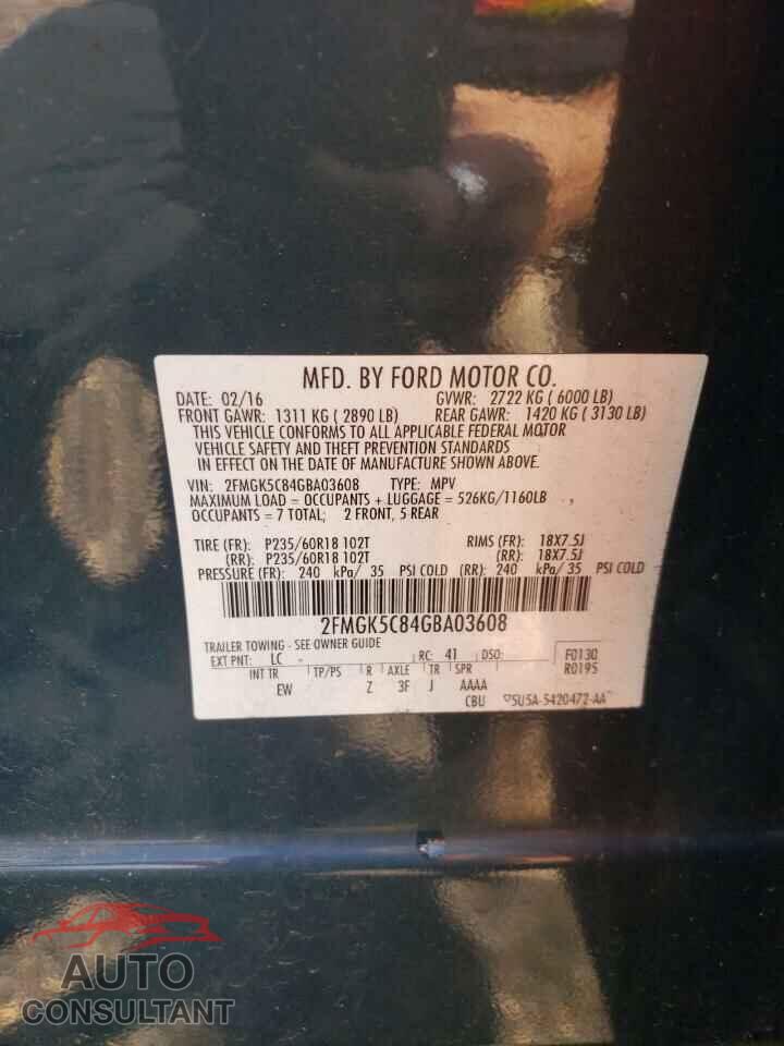 FORD FLEX 2016 - 2FMGK5C84GBA03608