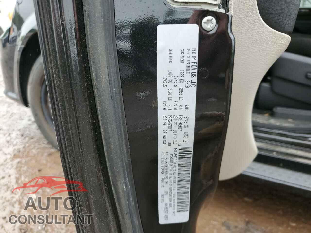 DODGE CARAVAN 2019 - 2C4RDGBG3KR754792