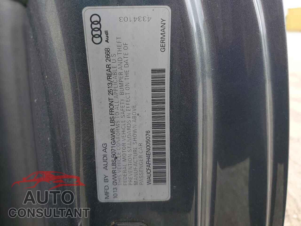 AUDI A5 2014 - WAUCFAFH4EN005076
