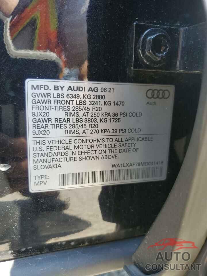 AUDI Q7 2021 - WA1LXAF79MD041416