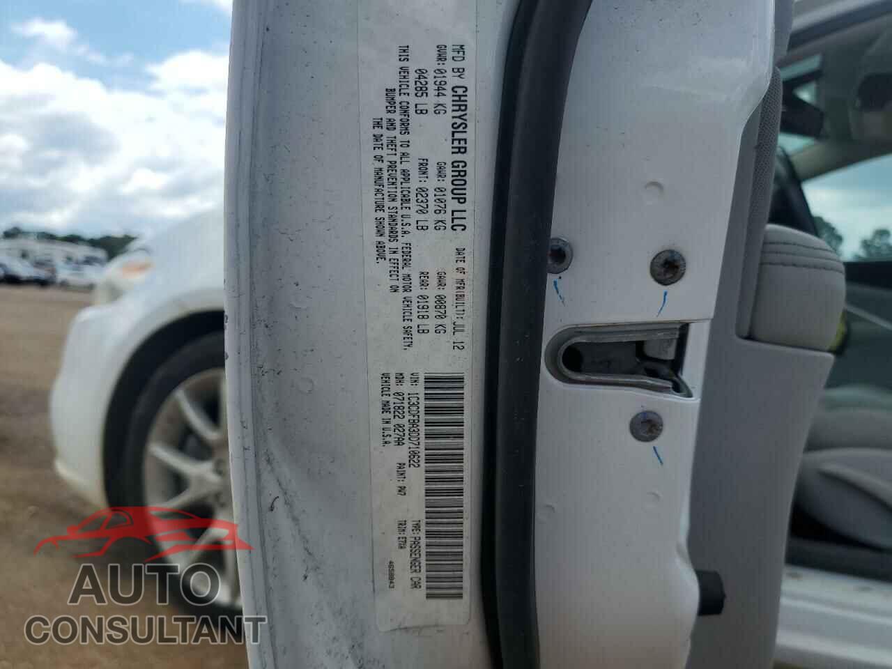 DODGE DART 2013 - 1C3CDFBA3DD710622