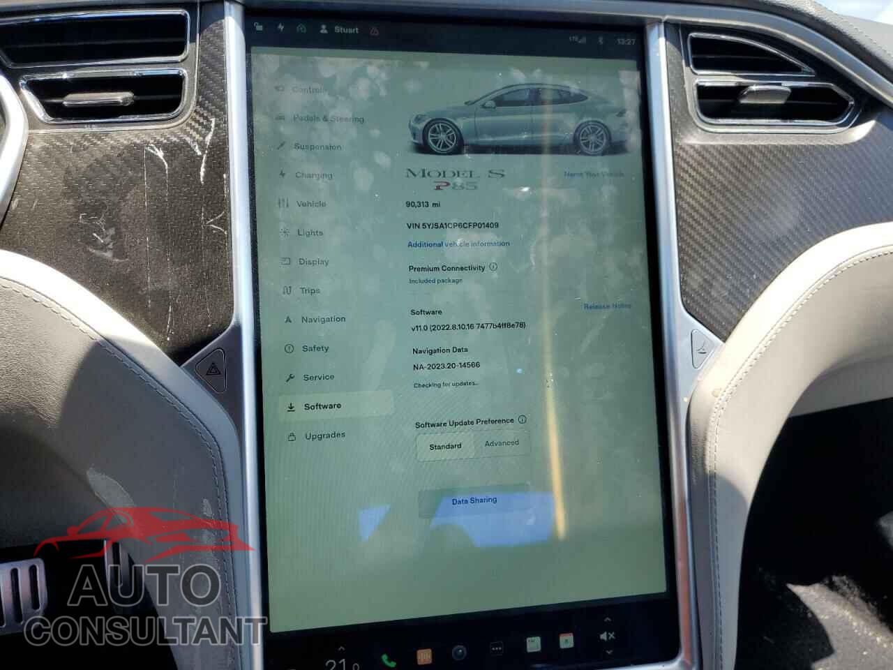 TESLA MODEL S 2012 - 5YJSA1CP6CFP01409