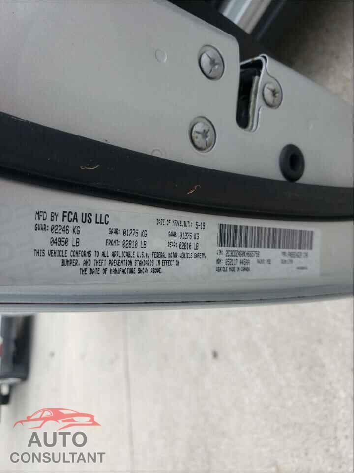 DODGE CHALLENGER 2019 - 2C3CDZAG0KH665758