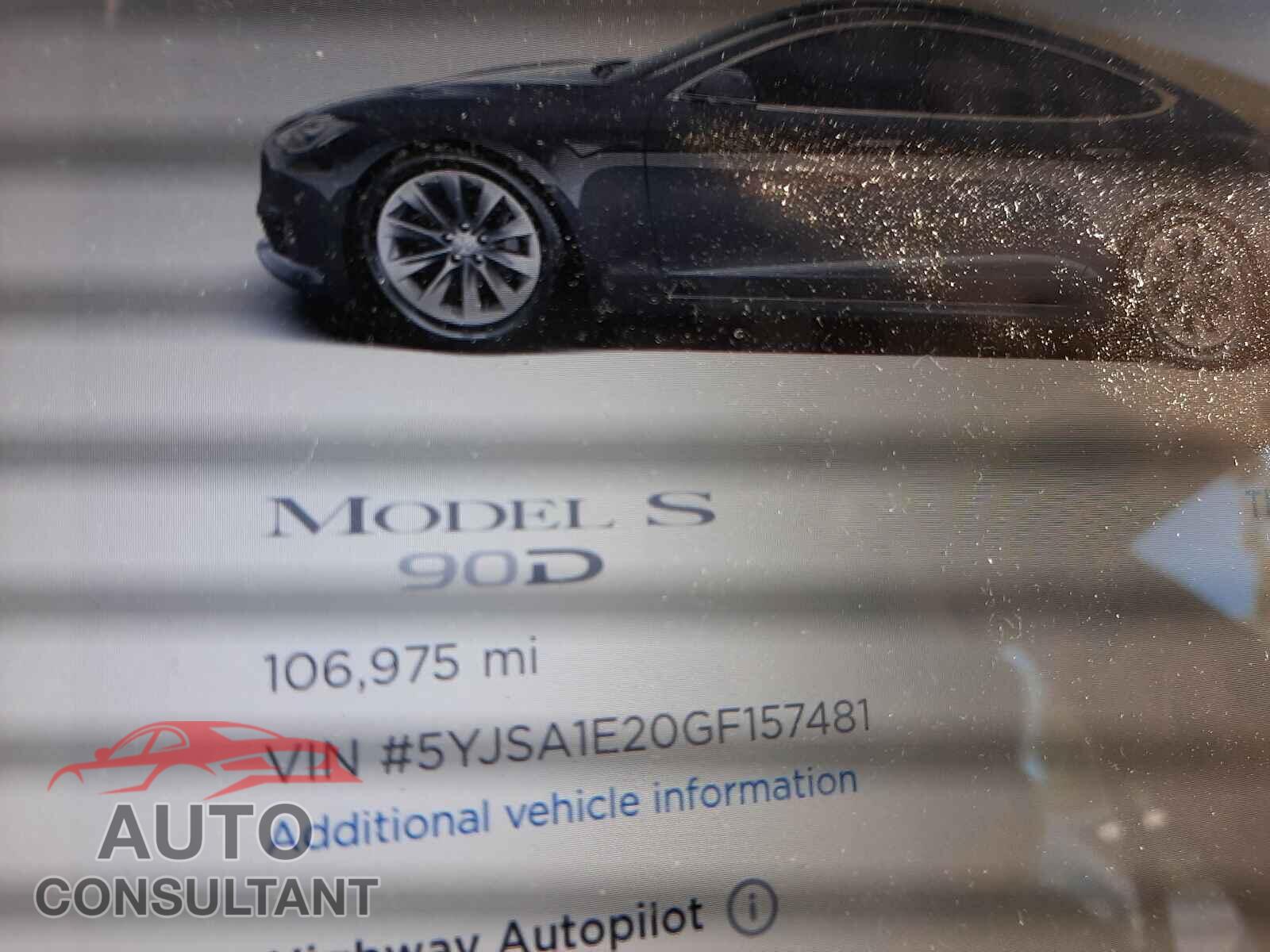 TESLA MODEL S 2016 - 5YJSA1E20GF157481