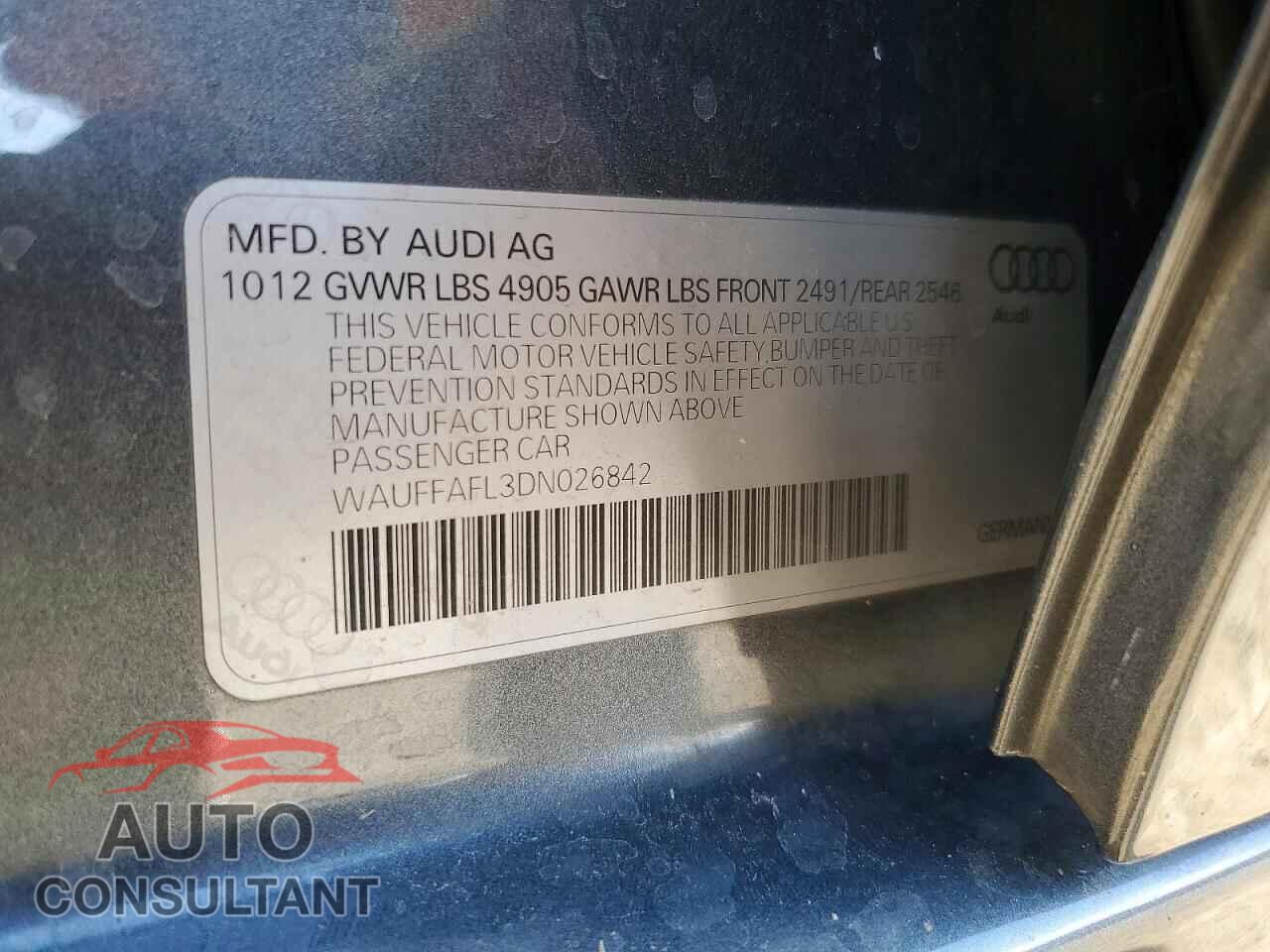 AUDI A4 2013 - WAUFFAFL3DN026842