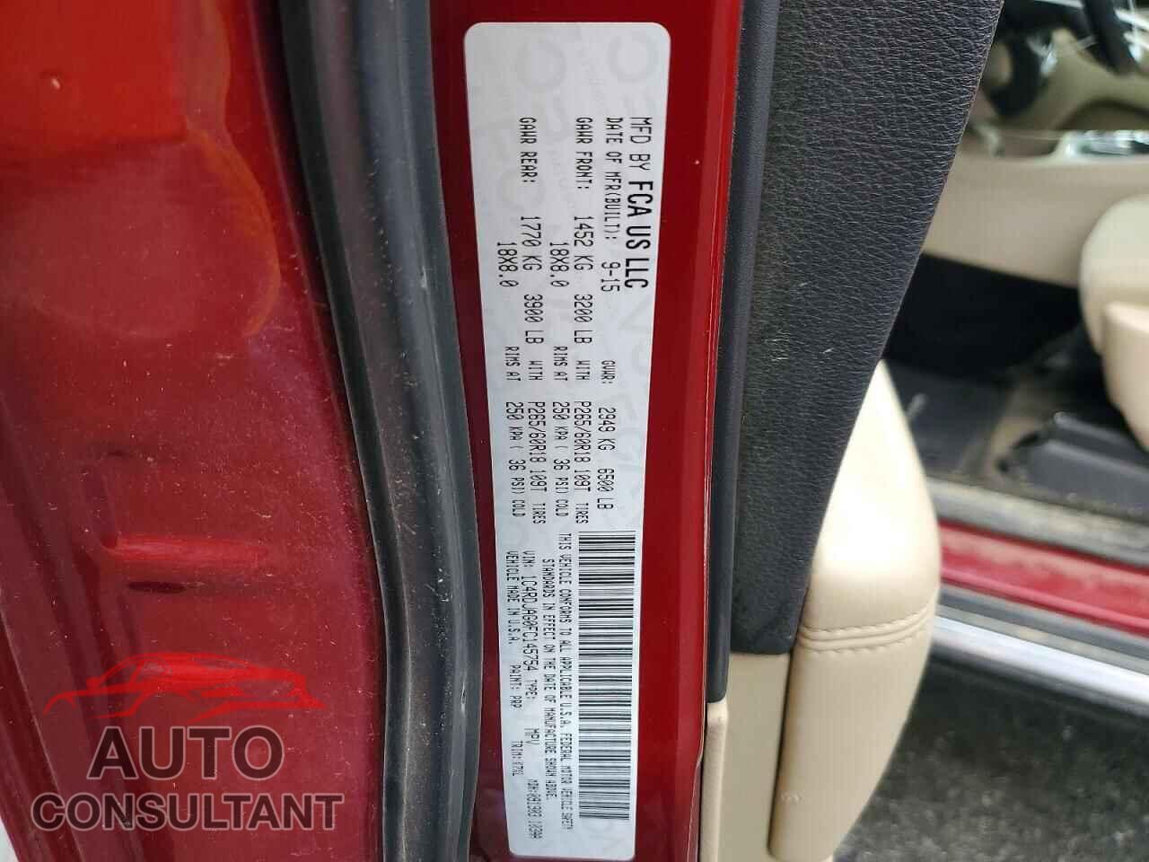 DODGE DURANGO 2015 - 1C4RDJAG0FC145754
