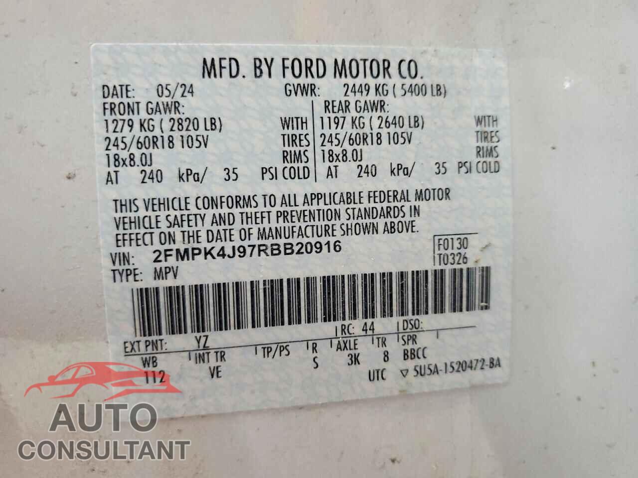 FORD EDGE 2024 - 2FMPK4J97RBB20916