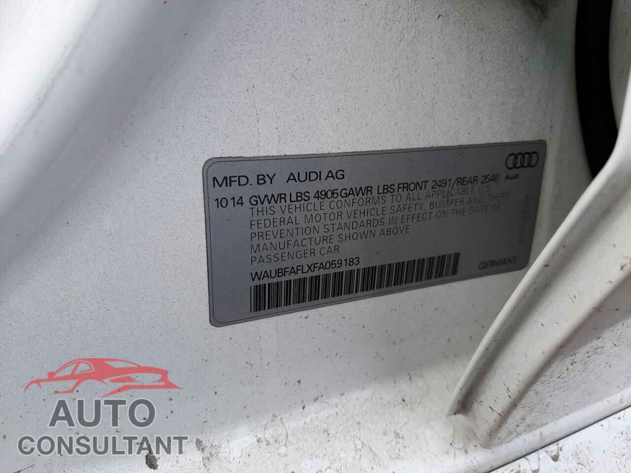 AUDI A4 2015 - WAUBFAFLXFA059183