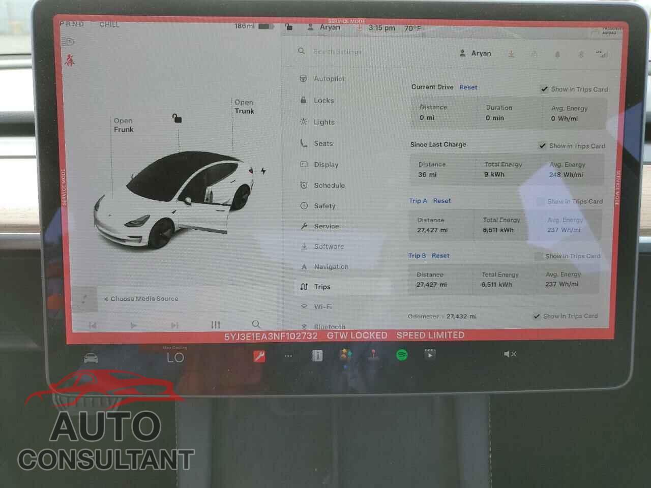 TESLA MODEL 3 2022 - 5YJ3E1EA3NF102732