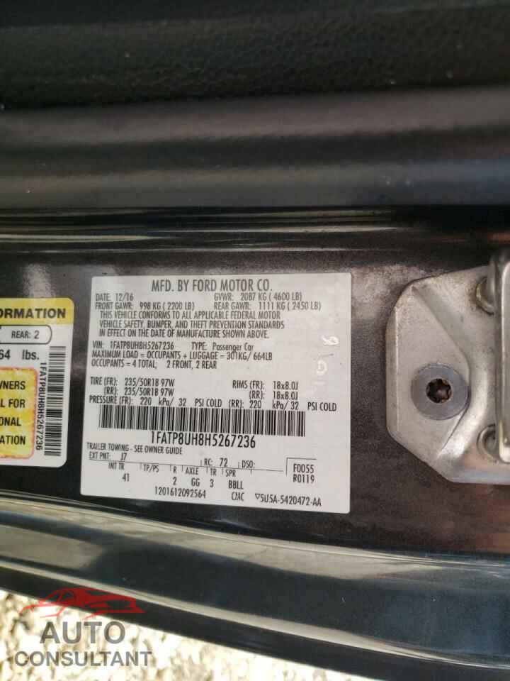 FORD MUSTANG 2017 - 1FATP8UH8H5267236