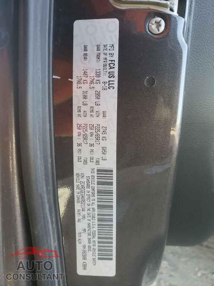 DODGE CARAVAN 2019 - 2C4RDGEG4KR521144
