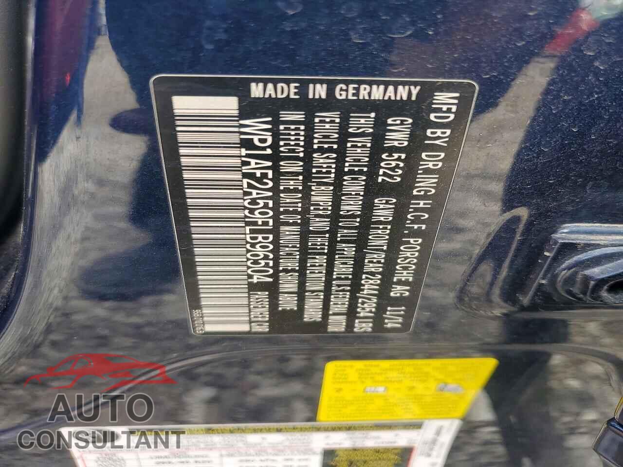 PORSCHE MACAN 2015 - WP1AF2A59FLB96504