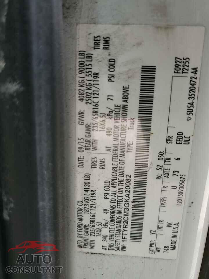 FORD TRANSIT 2016 - 1FTYR2CM3GKA20082