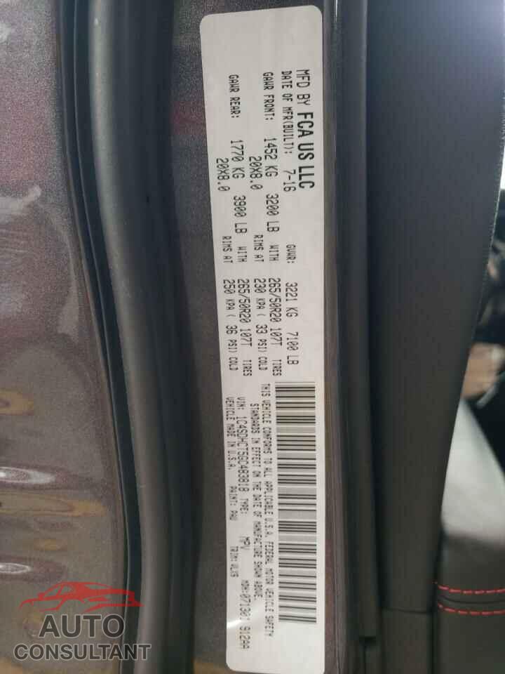 DODGE DURANGO 2016 - 1C4SDHCT5GC483818