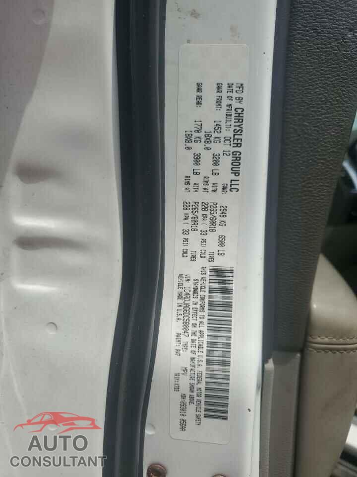 DODGE DURANGO 2013 - 1C4RDJAG6DC580047