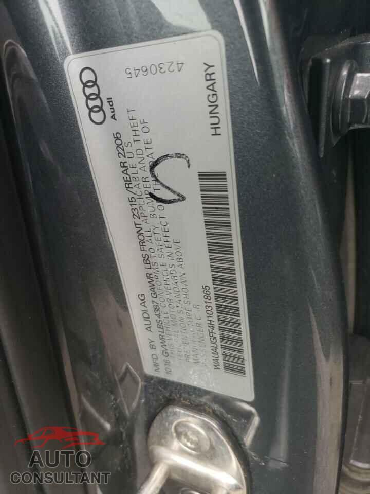 AUDI A3 2017 - WAUAUGFF4H1031865