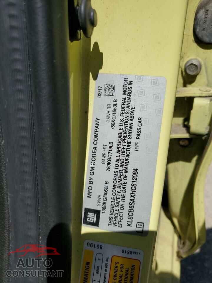 CHEVROLET SPARK 2017 - KL8CB6SAXHC812084