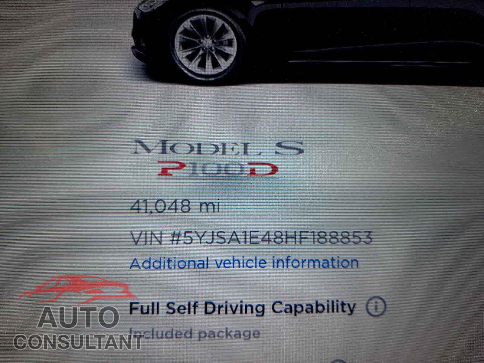 TESLA MODEL S 2017 - 5YJSA1E48HF188853