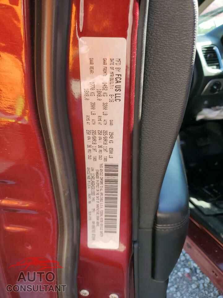 DODGE DURANGO 2017 - 1C4RDJAG6HC611593