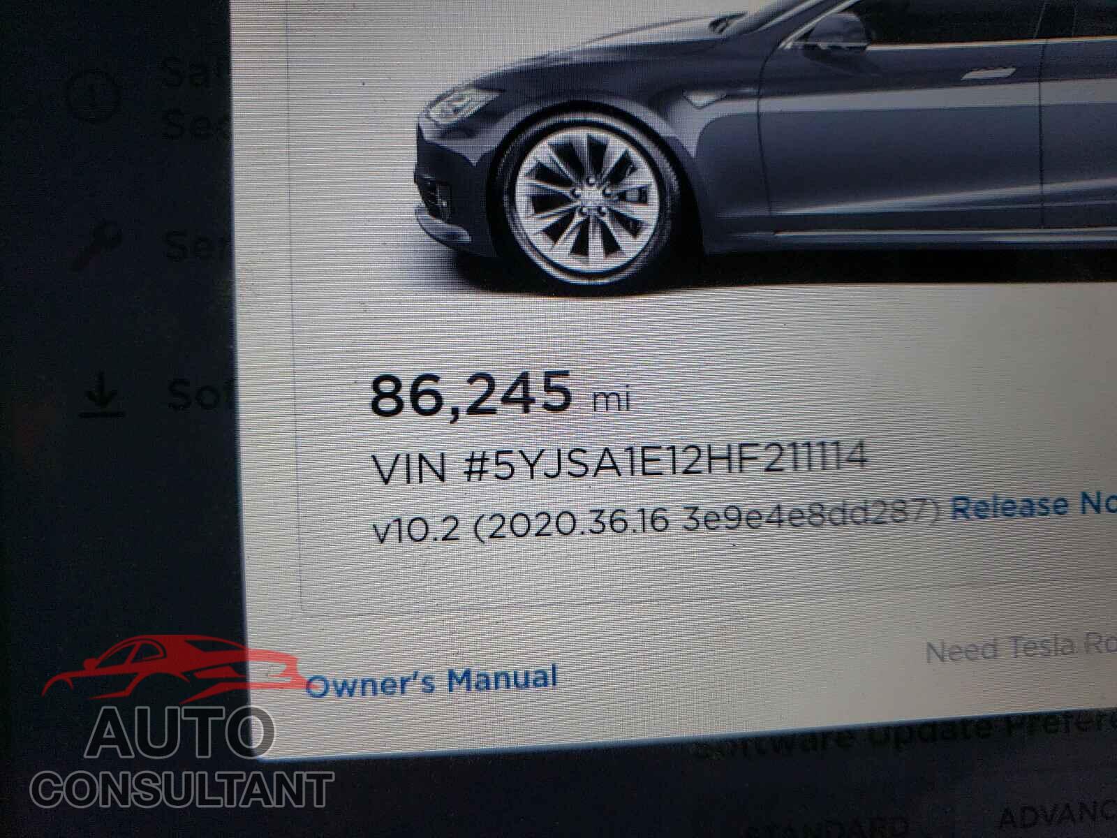 TESLA MODEL S 2017 - 5YJSA1E12HF211114