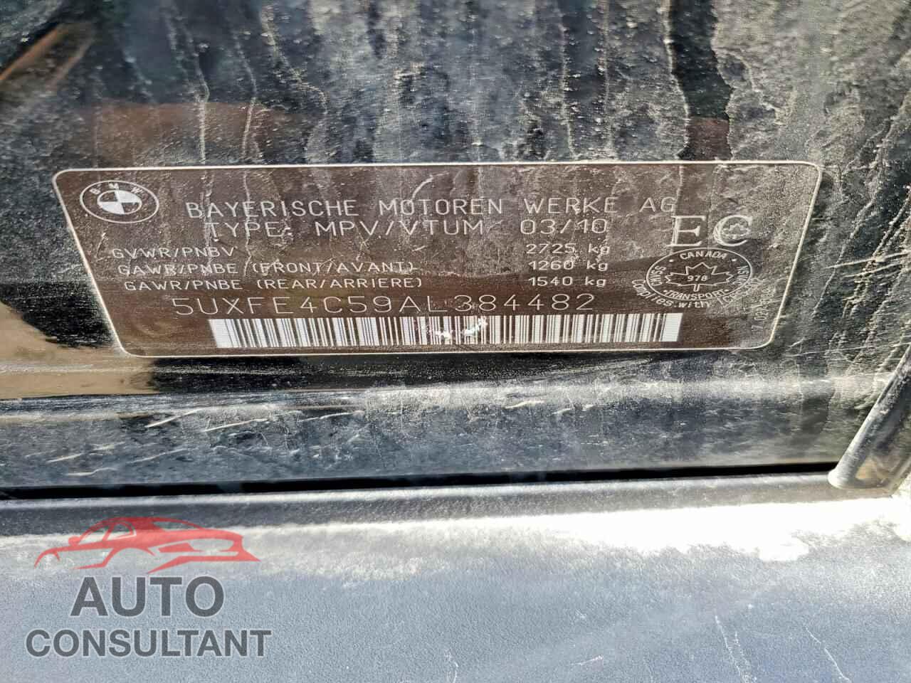 BMW X5 2010 - 5UXFE4C59AL384482