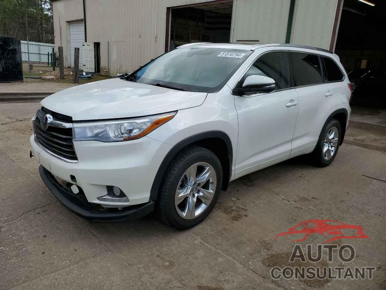 TOYOTA HIGHLANDER 2016 - 5TDDKRFH6GS284397