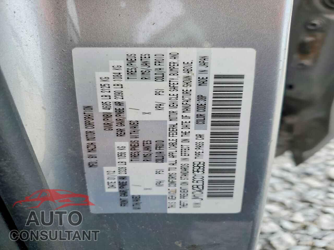 MAZDA 5 2012 - JM1CW2BL6C0135969