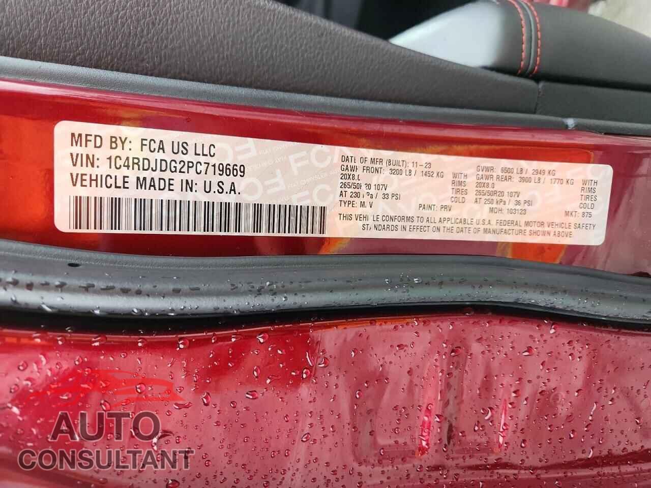 DODGE DURANGO 2023 - 1C4RDJDG2PC719669