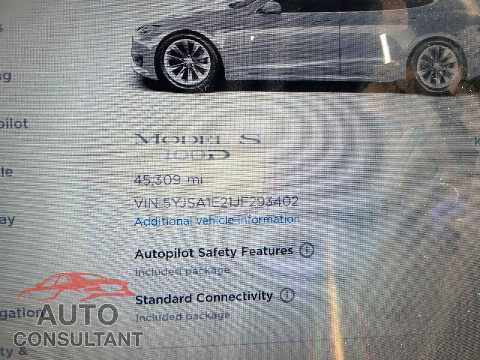TESLA MODEL S 2018 - 5YJSA1E21JF293402