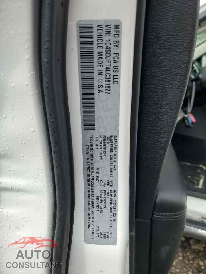 DODGE DURANGO 2020 - 1C4SDJFT4LC381827