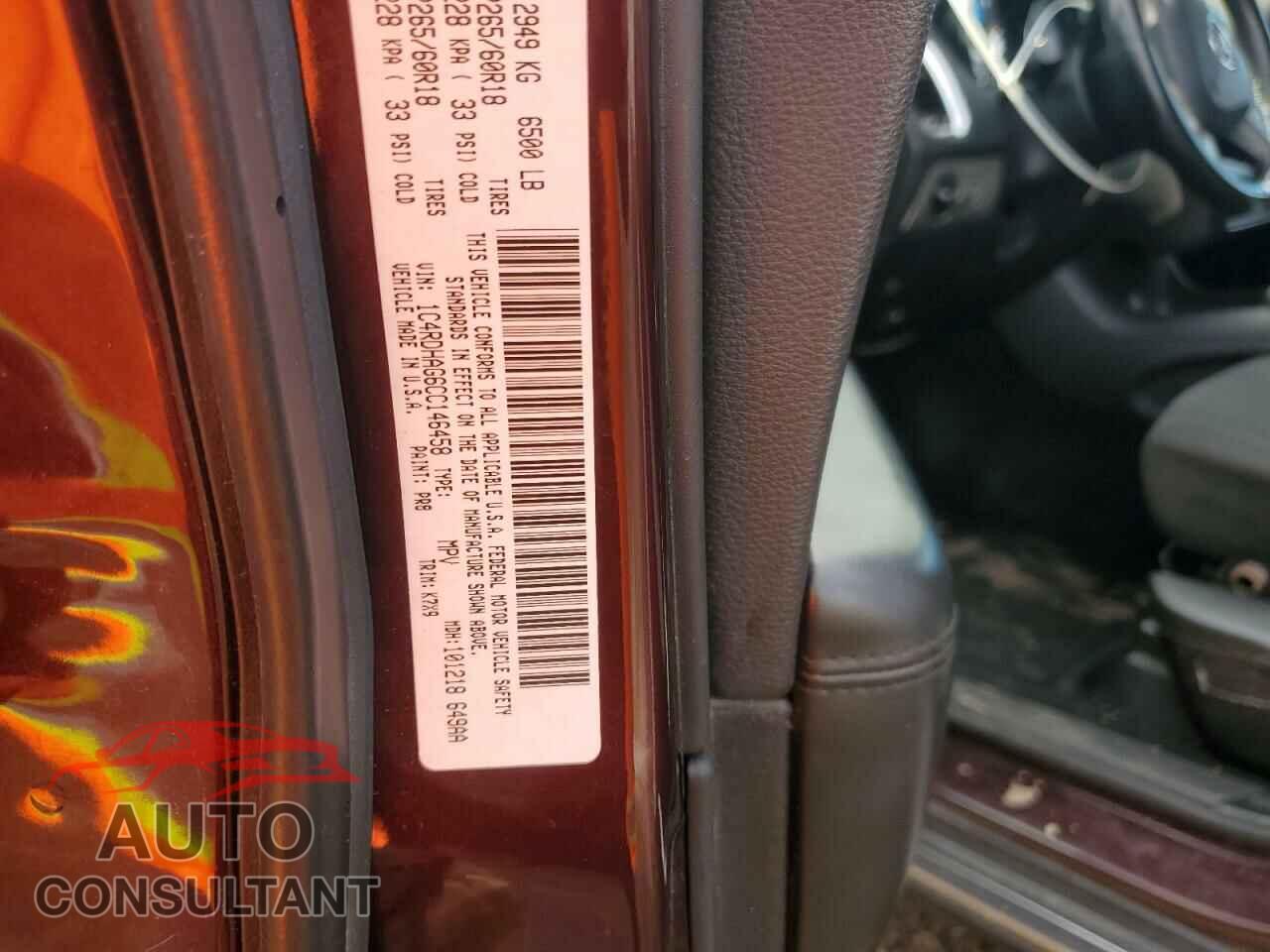 DODGE DURANGO 2012 - 1C4RDHAG6CC146458
