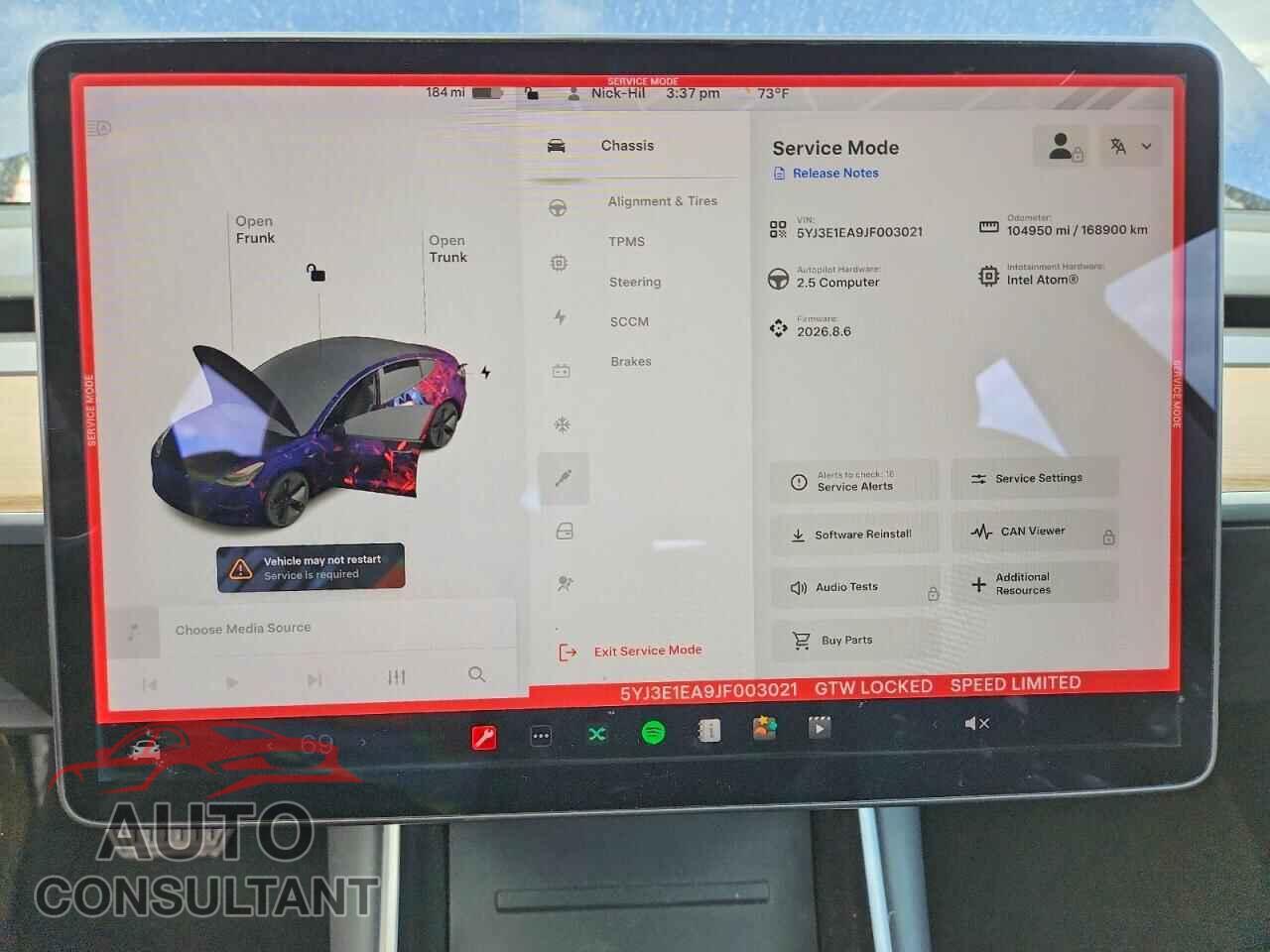 TESLA MODEL 3 2018 - 5YJ3E1EA9JF003021