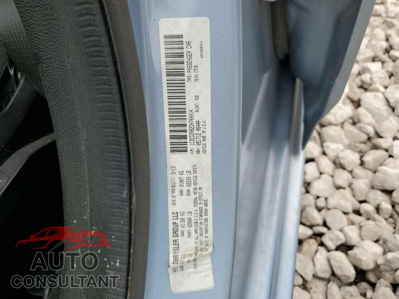 DODGE AVENGER 2013 - 1C3CDZAB2DN760014