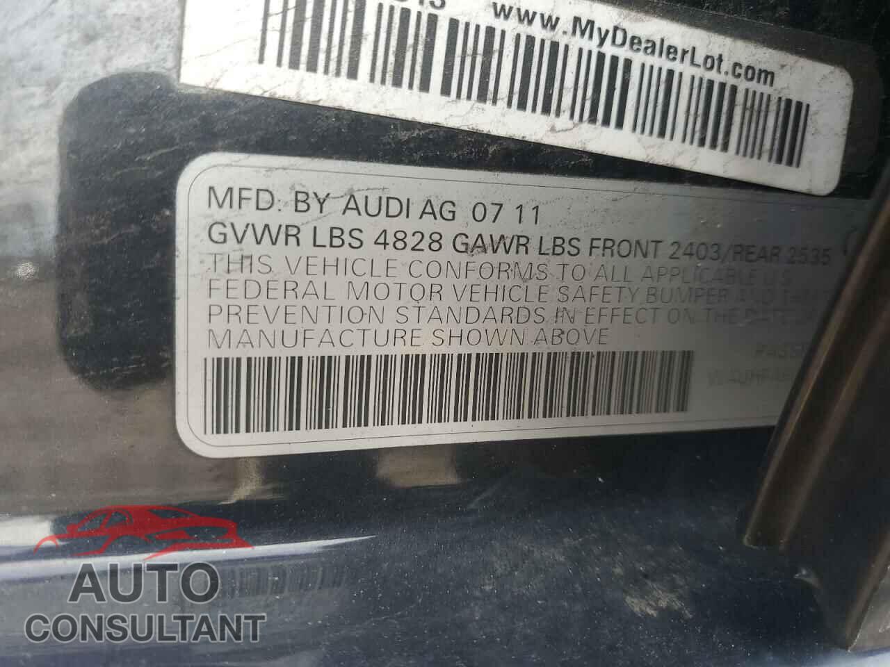 AUDI A4 2012 - WAUHFAFL6CN005264
