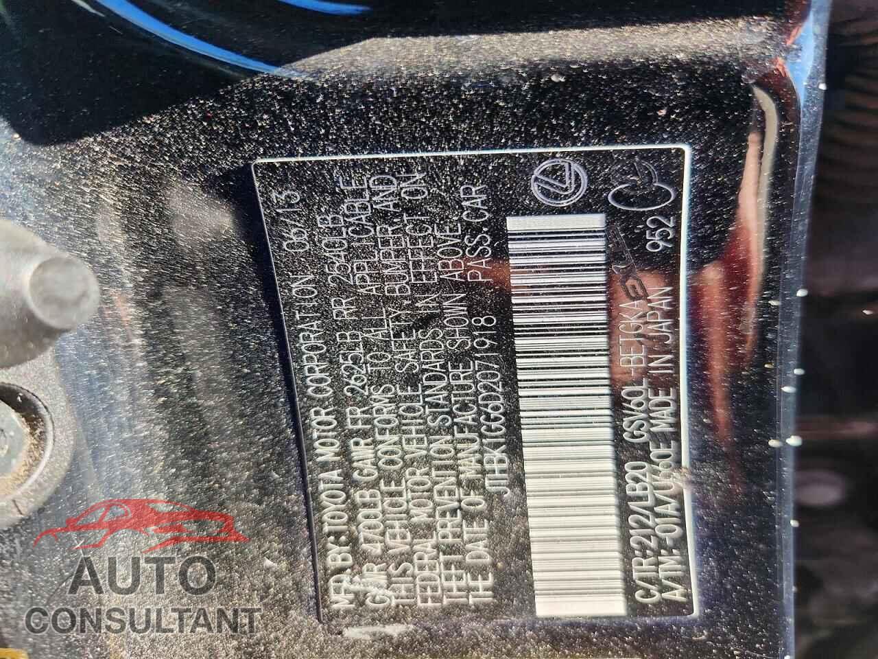 LEXUS ES350 2013 - JTHBK1GG6D2071918