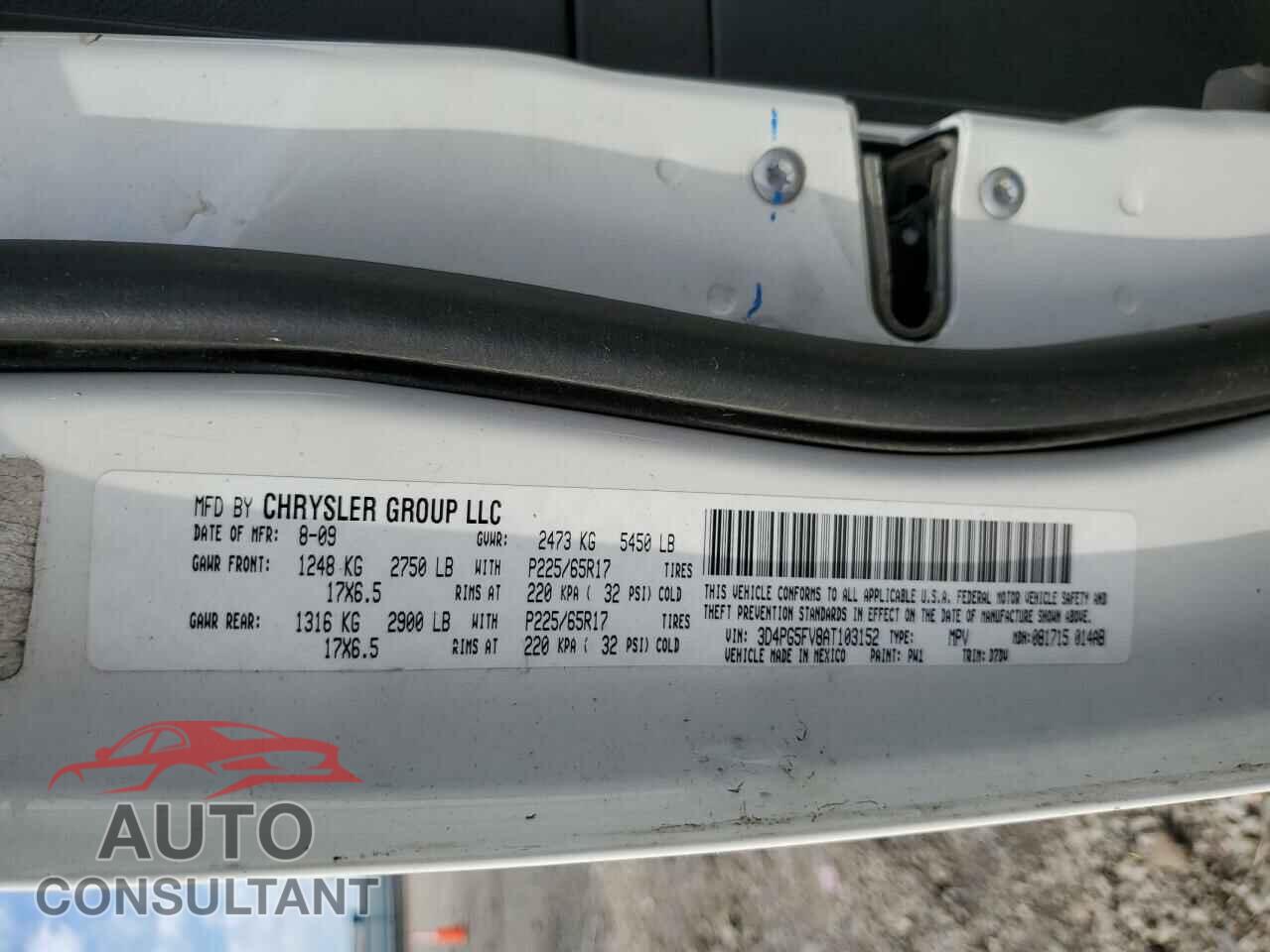 DODGE JOURNEY 2010 - 3D4PG5FV8AT103152