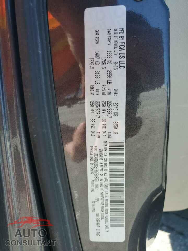 DODGE CARAVAN 2015 - 2C4RDGBG5FR750653