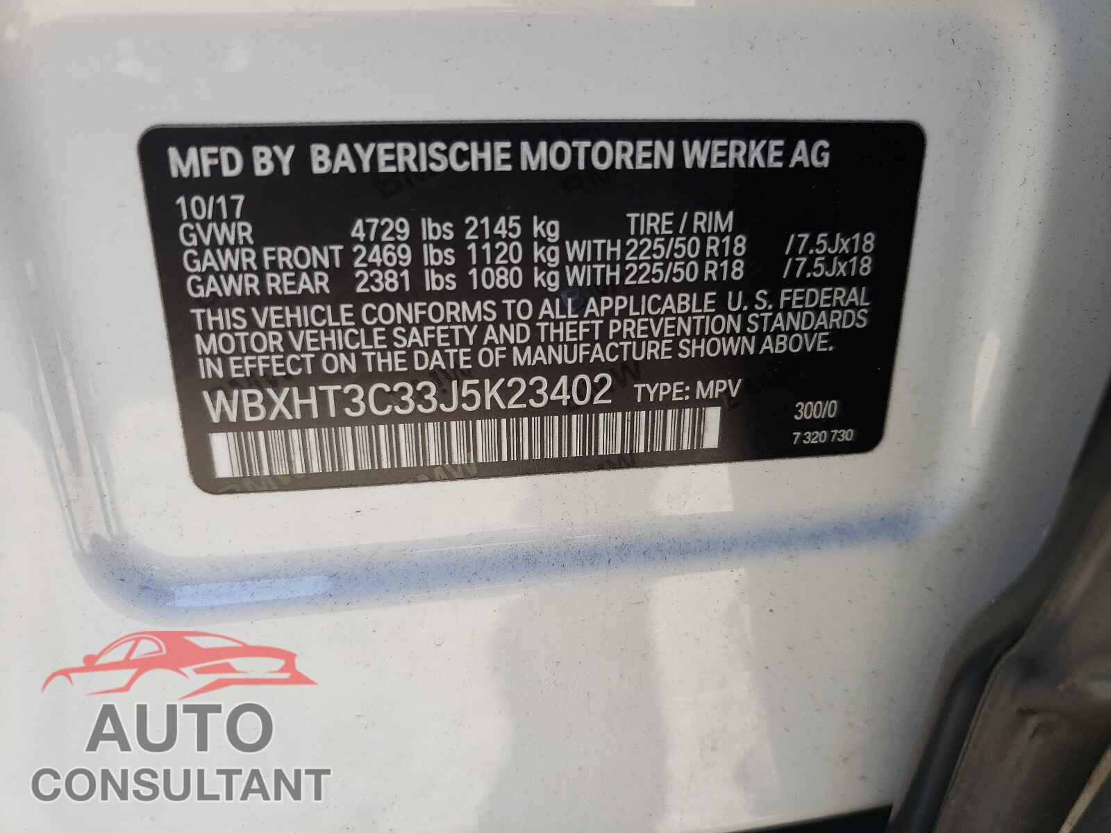 BMW X1 2018 - WBXHT3C33J5K23402
