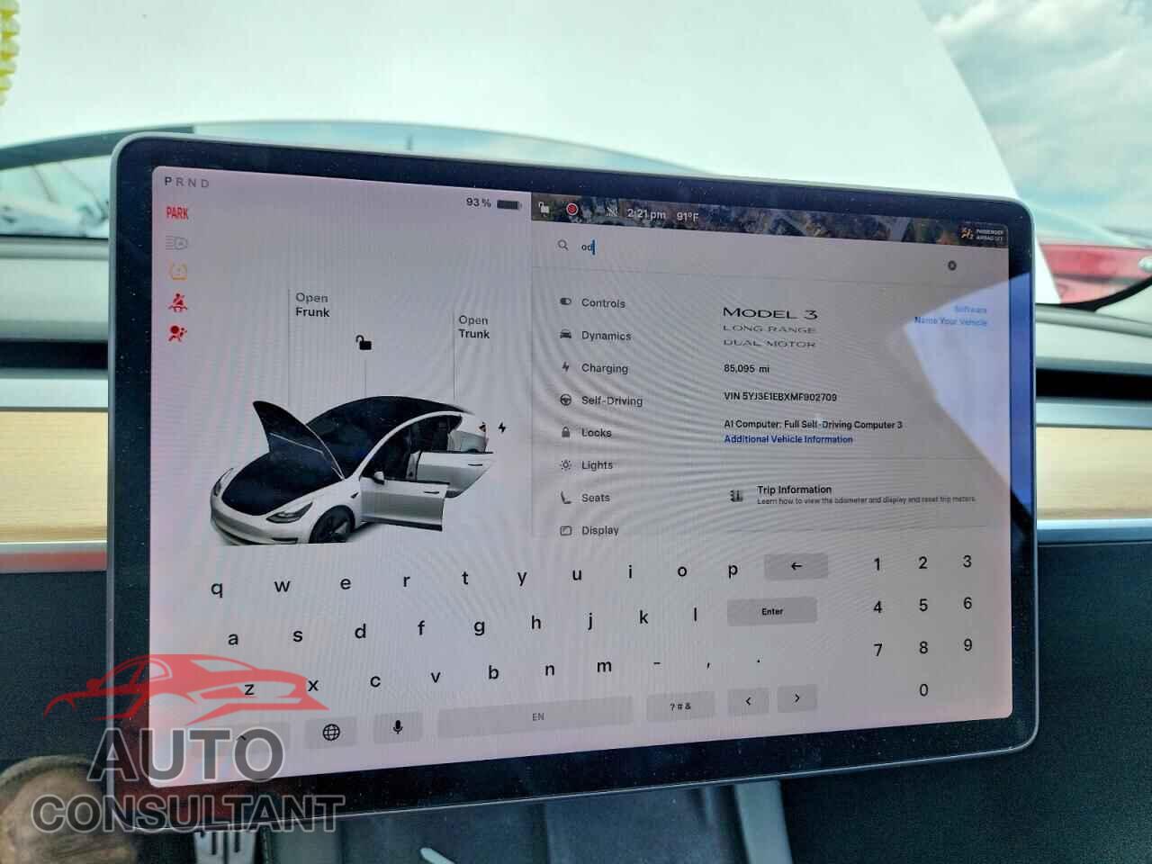 TESLA MODEL 3 2021 - 5YJ3E1EBXMF902709