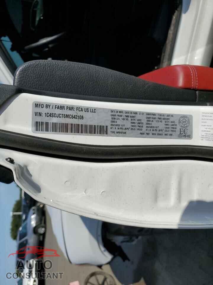 DODGE DURANGO 2021 - 1C4SDJCT6MC642106