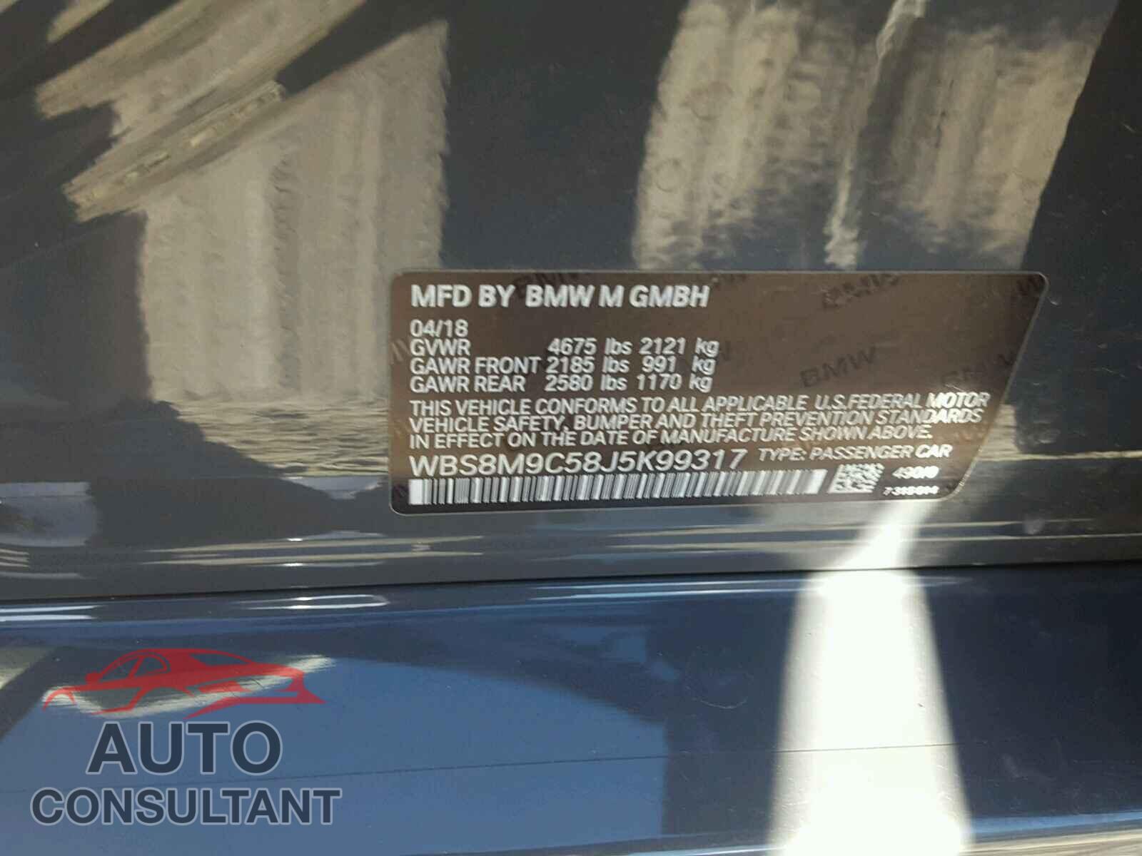 BMW M3 2018 - WBS8M9C58J5K99317
