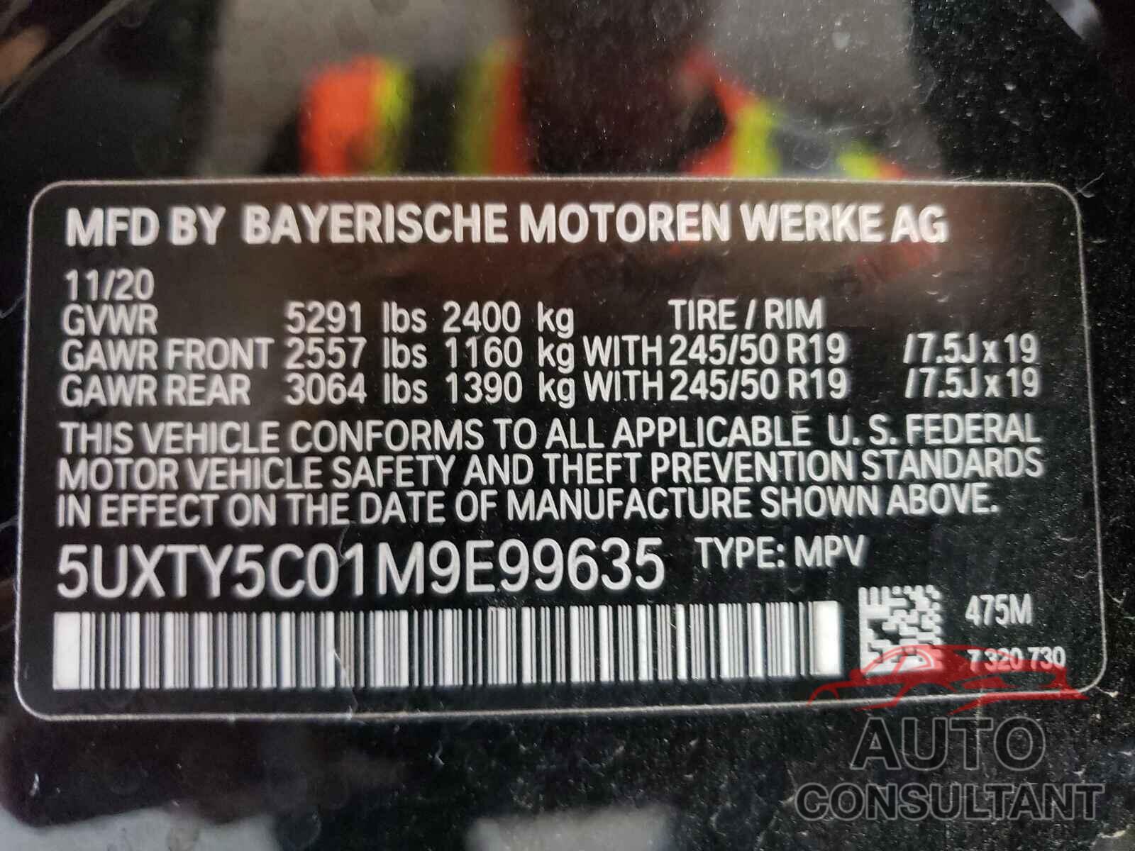 BMW X3 2021 - 5UXTY5C01M9E99635