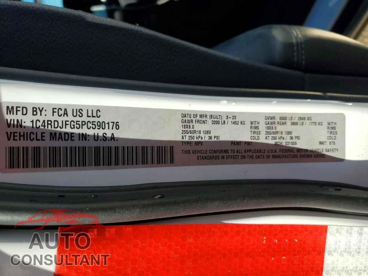 DODGE DURANGO 2023 - 1C4RDJFG5PC590176