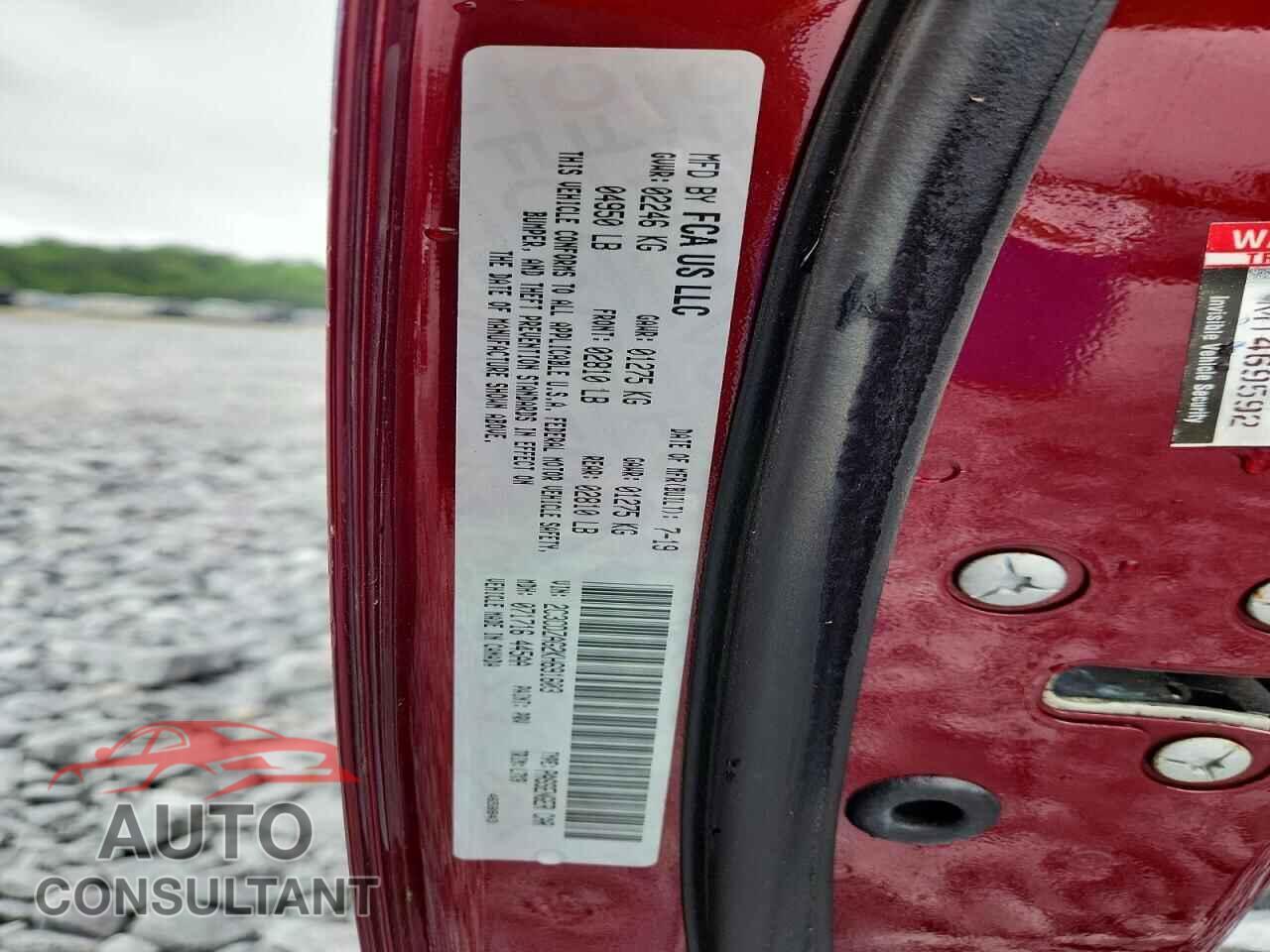 DODGE CHALLENGER 2019 - 2C3CDZAG2KH691603