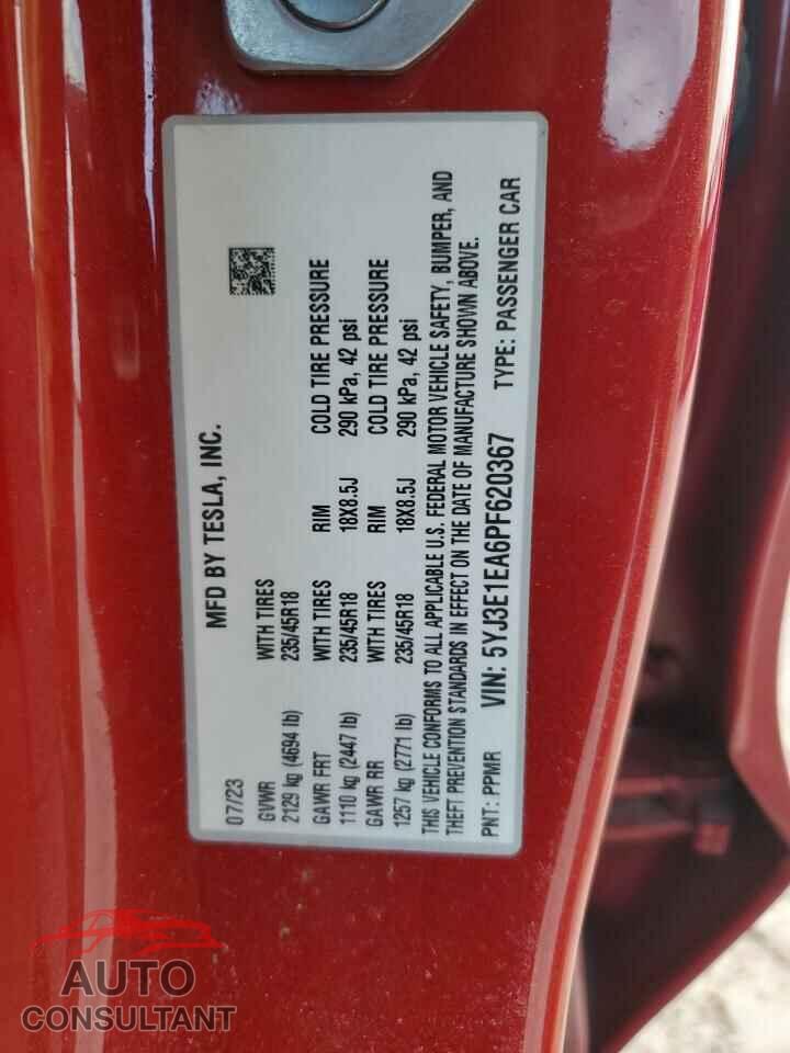 TESLA MODEL 3 2023 - 5YJ3E1EA6PF620367