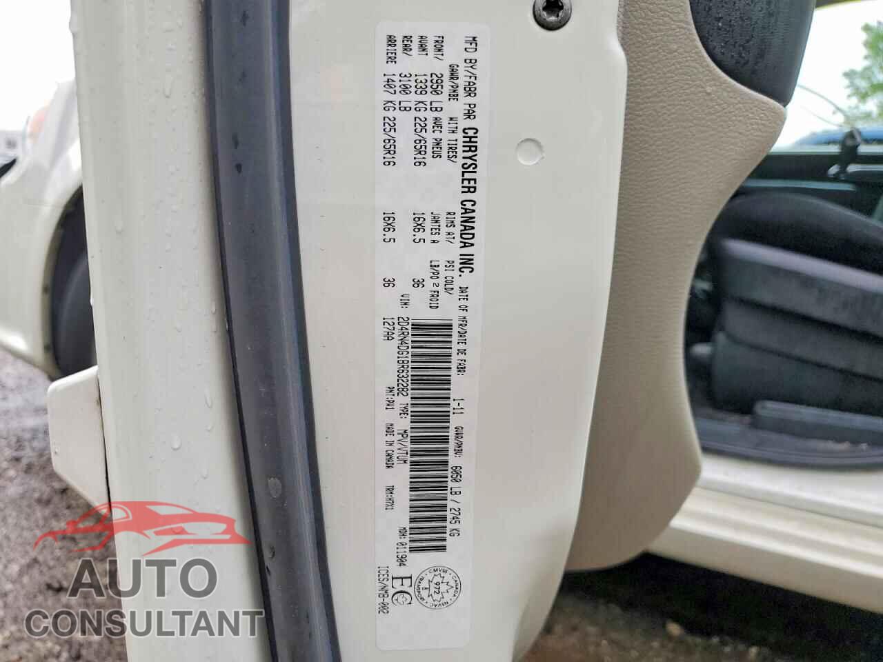 DODGE CARAVAN 2011 - 2D4RN4DG1BR632282