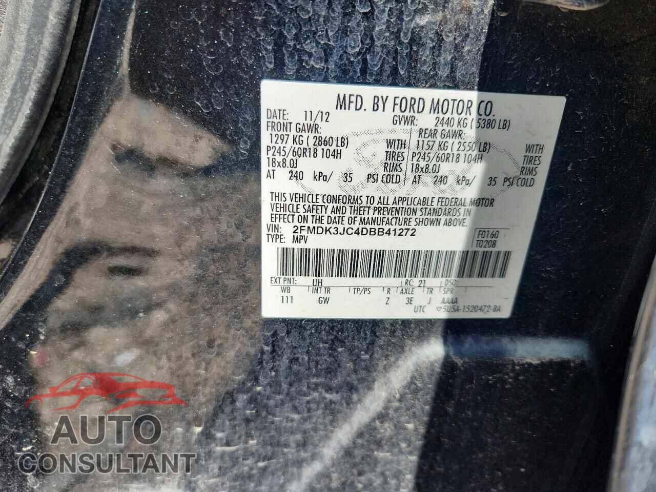 FORD EDGE 2013 - 2FMDK3JC4DBB41272
