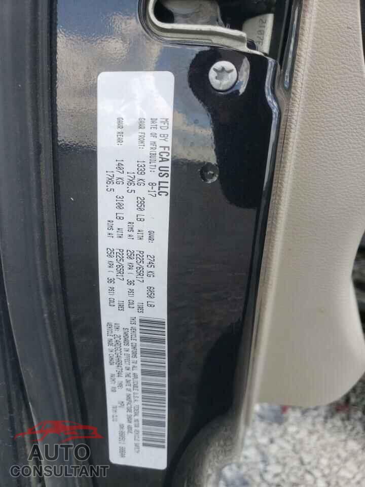 DODGE CARAVAN 2017 - 2C4RDGCG4HR847344