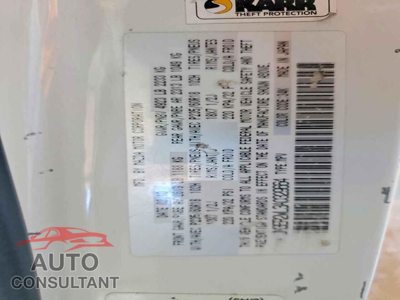 MAZDA CX-7 2010 - JM3ER2WL3A0329664